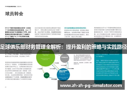 足球俱乐部财务管理全解析：提升盈利的策略与实践路径